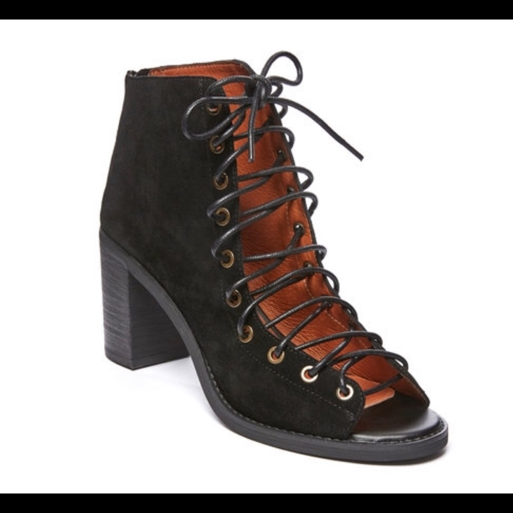 Jeffrey Campbell peep toe booties